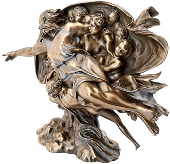 Skabelsen af Adam. Klassisk Bronzeskulptur, der ånder liv i dit hjem