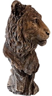 Bronze buste af tiger. Eksklusiv stuepynt og kontordekoration