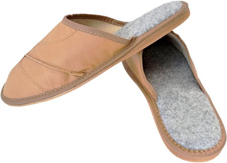 Komfortable herre hjemmesko i camel. Varme, stil og kvalitet