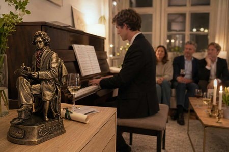 Ludwig van Beethoven Figur. Oplev genialiteten fanget i bronze