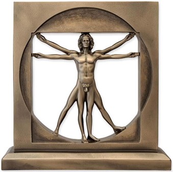 DEKORATION TIL HJEMMET. Figur af Vitruvianske Mand, Leonardo da Vinci