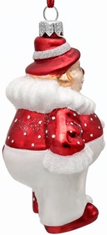 Flot julekugler figur. Stor polsk glas figur af sjov klovn. 12,4 cm