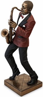 Jazzsaxofonist Figur. Perfekt og stilfuld gave til musikelskere
