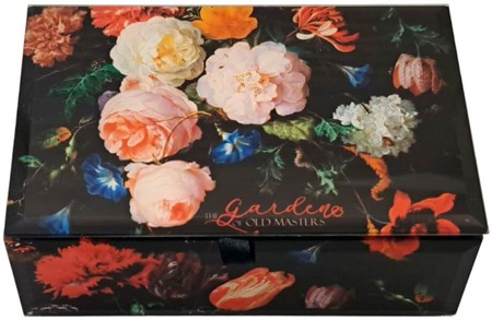 SMYKKESKRIN. Elegant Barok Blomster Glas Lille Smykkeopbevaring