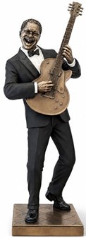 Jazzguitarist figur i bronze – Unik gave til ham der elsker musik