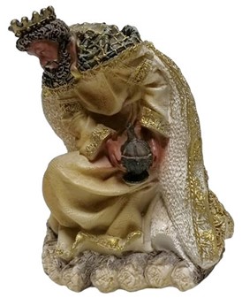 JULEGAVE. Hellige Familie, sæt med 9 stk porcelæn / gips figurer