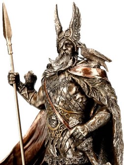 Odin skulptur. En mytologisk figur til hjem og kontor dekoration