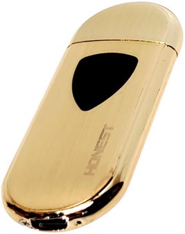 Luksuriøs Genopladelig Guld USB Lighter - Miljøvenlig og Elegant