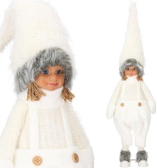 Julefigurer. Nissedukker hvid, 56cm. Køb billigt juledekoration online