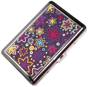 CIGARETETUI LANG. Billige metal etui til 20 stk Slim cigaretter
