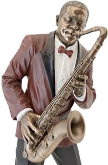Jazzsaxofonist Figur. Perfekt og stilfuld gave til musikelskere
