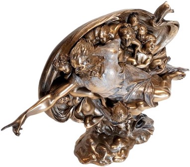 KLASSISK SKULPTUR. Unik Veronese bronzefigur af Skabelsen af Adam