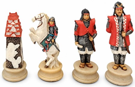 FØDSELSDAGSGAVE TIL HAM. Spændende skak med samurai krigere figurer