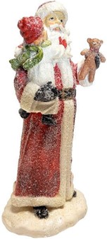 BILLIGE JULEGAVER. Pynt til jul - smuk figur af julemanden med en baby