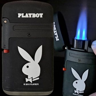 Playboy Gas Lighter Lyserød med Jetflamme. Vindtæt og Genopfyldelig