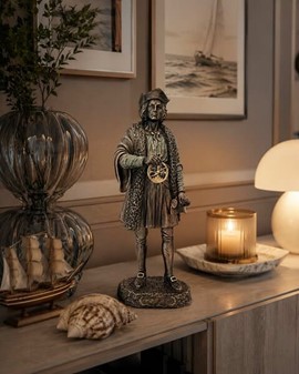 CHRISTOPHER COLUMBUS. Opdageren af Amerika figur. Bolig dekoration