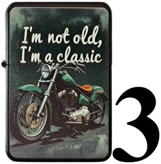 Benzin lighter med retro chopper design – til bikere og eventyrere