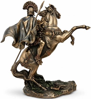 GAVE HAM. Imporedende bronze skulptur af Romerske centurion på hest