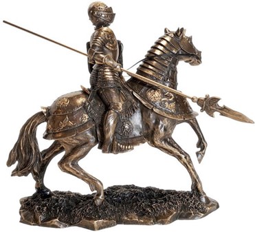 Ridder på hest statue. En Stue Dekoration Med Historie og Sjæl