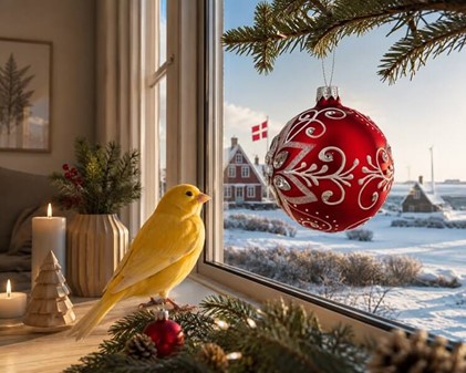 Juledekorationer i glas. Polsk rød julekugle med krystaller og glitter
