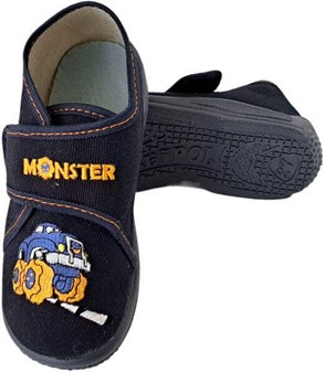 DRENGE SKO. Robust design og fantasifuldt monstertruck motiv