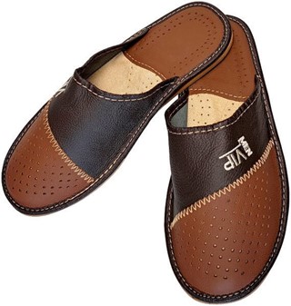 HERRE HJEMMESKO LÆDER. Billige klassisk slippers herre, kun 159 kr