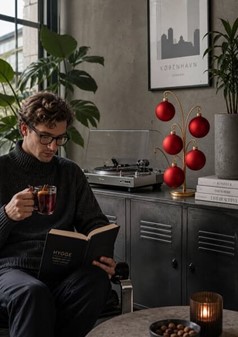 Spektakulær polske glas julekugler i intens rød mat, Ø 8 cm 6 stk