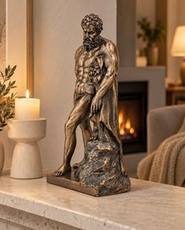 Monumental Herkules figur. Styrke, kunst og luksus til dit hjem