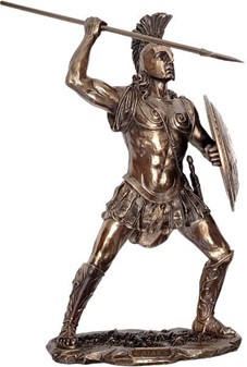 MYTOLOGISK KRIGER. Perfekt figur af Ajax, helten i Homers Iliaden