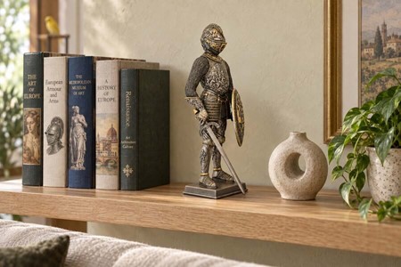 Ridderfigur i Bronze: Ægte Historisk Elegance til Dit Hjem