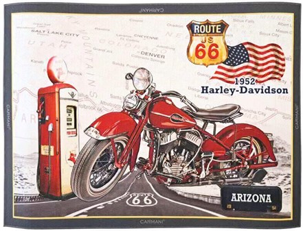 Bordskånere med Legendary Motorcykler Route 66. Vintage Harley og BMW