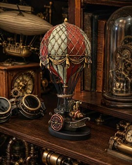 GAVE TIL MAND. Forbløffende dekorativ figur af Steampunk ballon