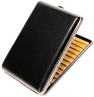 CIGARETETUI TIL KORTE CIGARETTER. Tyske sort etui billig, kunst læder