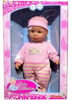 Sødt legetøj, Simba Toys Dukke nyfødt med tøj og tilbehør. H. 30 cm