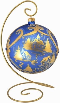 Stor Julekugle Blå. Et Uundværlig Element til Din Julepynt, Ø 15 cm