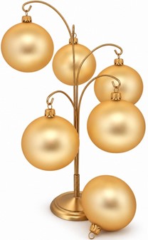 Usædvanlige gyldne matte julekugler glas fra Polen, Ø 8 cm 6 stk