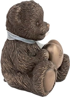 Smuk romantisk bamse figur i bronze – unik gave til hende