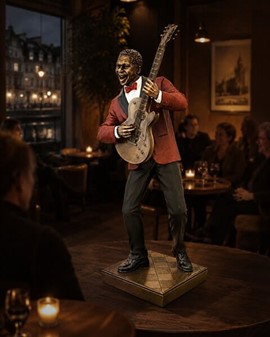 Gave til musikelsker. Eksklusiv Jazz Guitarist Figur med Attitude!