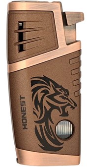 Cigar Lighter. Kobber stormlighter med dobbelt Jet flamme og punch