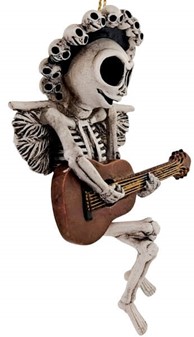 Udødelig Rock! Hængende figur af en guitarists skelet. Unik Dekoration