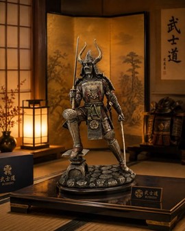 Samurai Figur Bronze. Unik Julegaveidé og Dekoration til Ham
