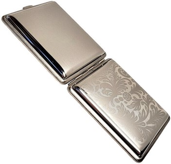 Eksklusiv cigaretetui. Metal standard etui med venetiansk mønster