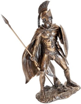 GAVE TIL MÆND. LEONIDAS, bronze skulptur for dekoration til hjemmet