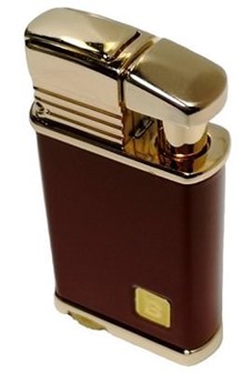 VALENTINSGAVE TIL HENDE. Rød gas lighter med gylden farve finish