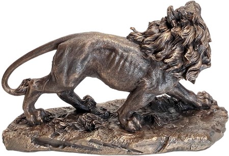 LØVE FIGUR. Brølende Elegance og Majestætisk Bronzefigur Til Hjemmet