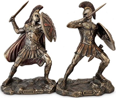 GRÆSK MYTOLOGISK FIGUR. Figur af Achilleus, helten fra trojanerkrigen