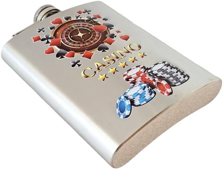 Lommelærke med Casino-design. Unik gave til mænd med spil i blodet!