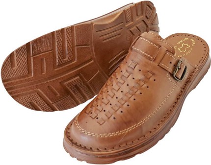 SANDALER. Moderne, billige herresandaler ægte læder med en gummisål