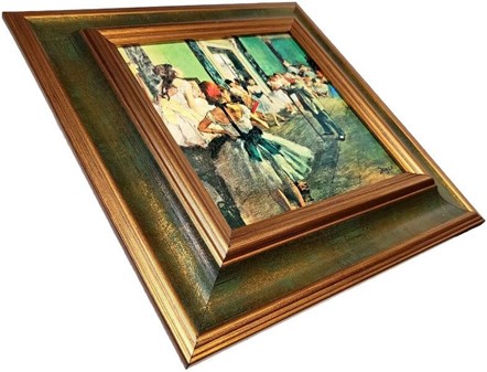 Charmerende miniaturemaleri. Kopi maleri af Edgar Degas "Ballettimen"