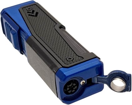 Sort blå cigar lighter. Stormlighter med kraftig firedobbelt flamme